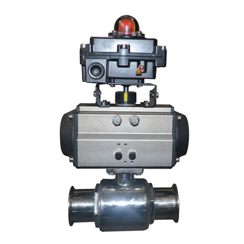 衛生級氣動三片式卡箍球閥